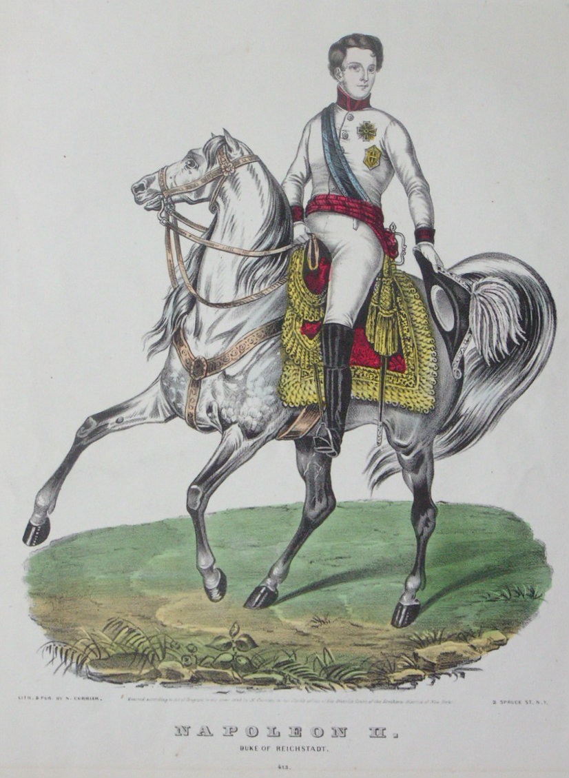 Lithograph - Napoleon II Duke of Reichstadt. - Currier